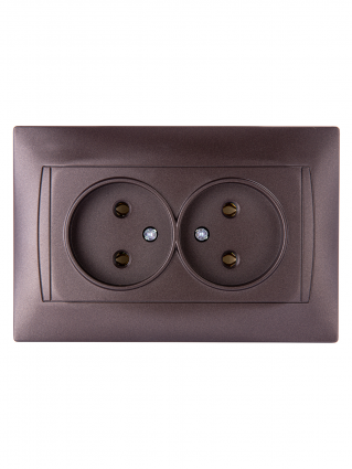 Фотография товара 'Lezard 704-7300-128BQC ZIMA Розетка 2-ая б/з ПБТ'