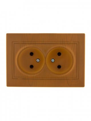 Фотография товара 'Lezard MIRA Розетка двойная без заземления керамика, 701-0701-128'