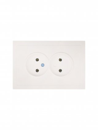 Фотография товара 'Lezard 704-9000-128BQC ZIMA Розетка 2-ая б/з ПБТ'