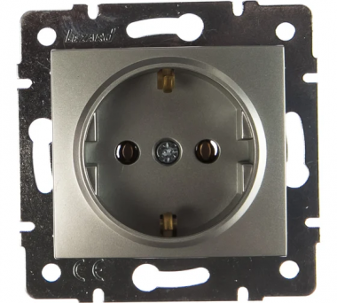 Фотография товара 'Lezard 7081-4343-123B ASTI Розетка с/з с крышкой ПБТ'