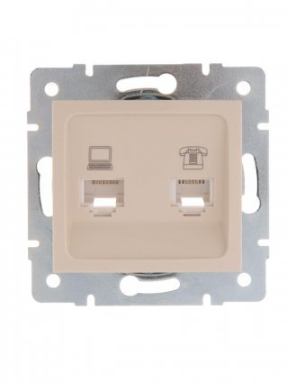 Фотография товара 'Lezard KARINA Розетка компьютер+телефон, 707-0388-143'