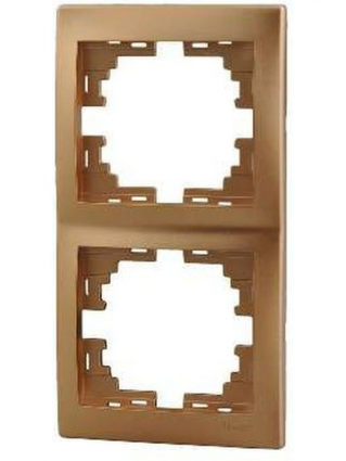 Фотография товара 'Lezard 703-3126-146 RAIN Рамка 1-ая гориз. с вст. цв. бронза матовый + золото'