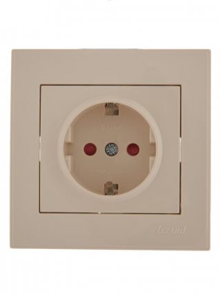 Фотография товара 'Lezard RAIN Розетка с защитой от детей керамика, 703-0303-124'