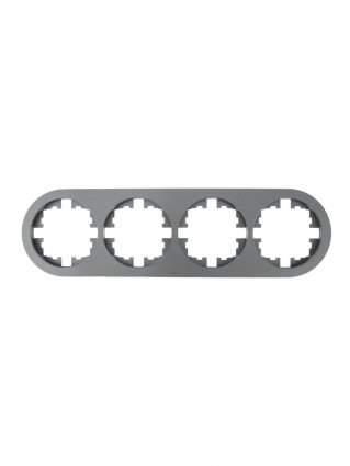 Фотография товара 'Lezard 744-7400-149 OSEN Рамка 4-ая б/вст серый матовый круглая'