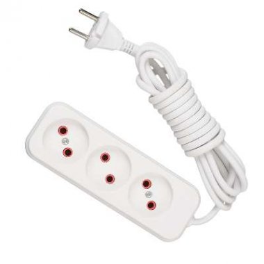 Фотография товара 'Lezard LILA Удлинитель без заземления 3 входа 5 метров , 720-0305-303'