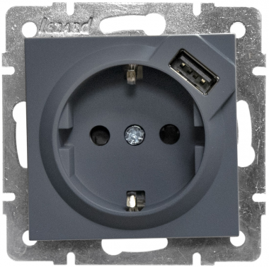 Фотография товара 'Lezard 704-7488-181TC ZIMA Розетка с/з TC + USB разъем'