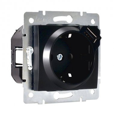 Фотография товара 'Lezard KARINA Розетка с заземлением + USB разъём, 707-4288-181'