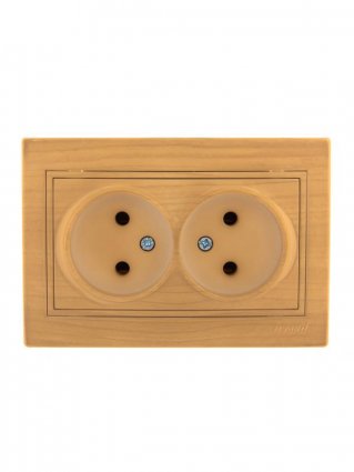 Фотография товара 'Lezard MIRA Розетка двойная без заземления керамика, 701-4747-128'