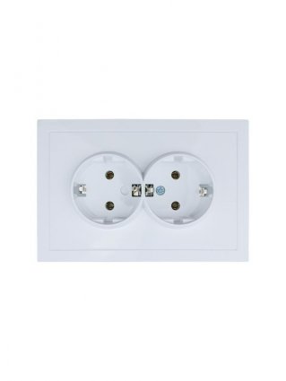 Фотография товара 'Lezard 704-0200-127BQC ZIMA Розетка 2-ая с/з ПБТ'