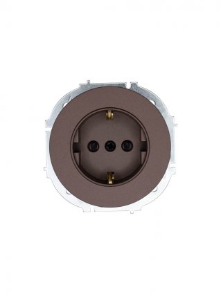 Фотография товара 'Lezard 743-7388-124B OSEN Розетка с защитой от детей ПБТ шоколад'