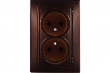 Фотография товара 'Lezard 701-0404-128 MIRA Розетка двойная б/з керамика маун'