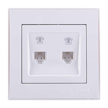 Фотография товара 'Lezard RAIN Розетка телефонная двойная евро, 703-0202-138'