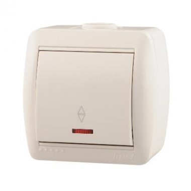 Фотография товара 'Lezard NATA Выключатель проходной с подсветкой, 710-0200-114'