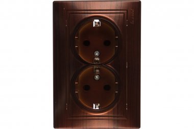 Фотография товара 'Lezard 701-0404-127 MIRA Розетка двойная с/з керамика маун'