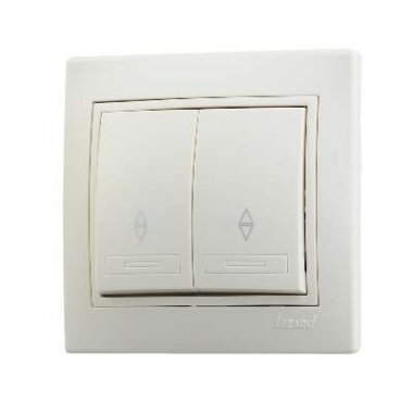 Фотография товара 'Lezard MIRA Выключатель проходной двойной, 701-0303-106'