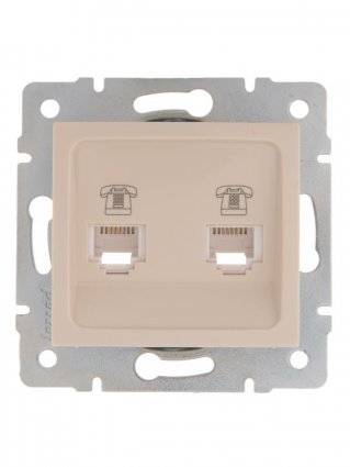 Фотография товара 'Lezard KARINA Розетка телефонная двойная евро, 707-0388-138'
