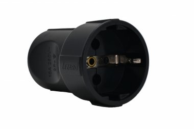 Фотография товара 'Lezard 715-0600-606B Accessories Розетка штепсельная с/з чёрная'