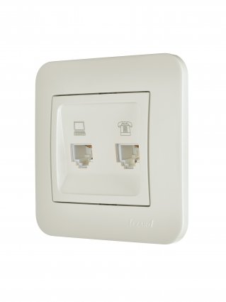 Фотография товара 'Lezard 7081-3030-143 ASTI Розетка компьютер+телефон'