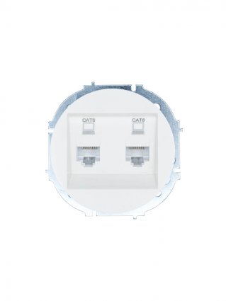 Фотография товара 'Lezard 743-0288-142 OSEN Розетка компьютерная двойная белая с модулем Cat 6'