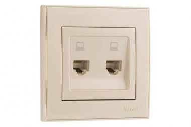 Фотография товара 'Lezard RAIN Розетка компьютерная двойная, 703-3030-141'