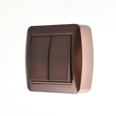 Фотография товара 'Lezard DEMET Выключатель двойной, 711-0400-101'