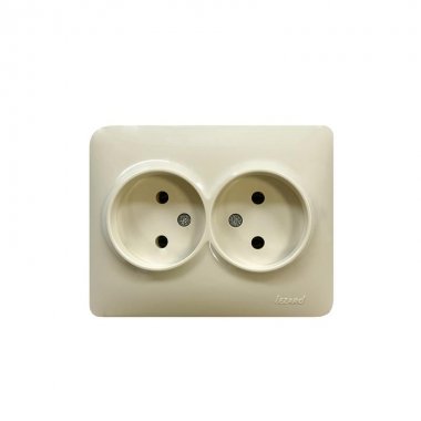 Фотография товара 'Lezard KARINA LIFE Розетка двойная без заземления ПБТ, 708-0300-128B'