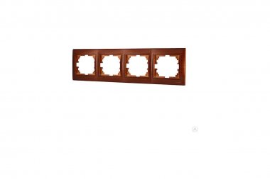 Фотография товара 'Lezard 701-0500-149 MIRA Рамка 4-ая горизонтальная махагон'