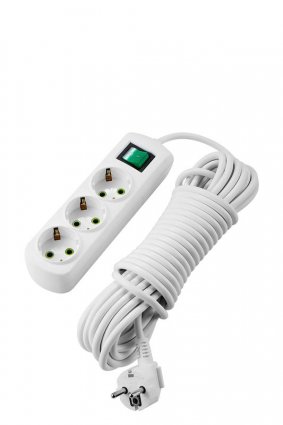 Фотография товара 'Lezard LETITIA Удлинитель с заземлением 3 входа 5 метров с выключателем, 721-0305-302'