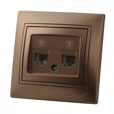 Фотография товара 'Lezard 701-3131-138 MIRA Розетка телефонная двойная евро'