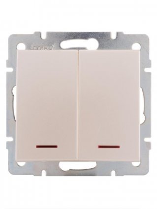 Фотография товара 'Lezard RAIN Выключатель двойной с подсветкой, 703-3088-112'