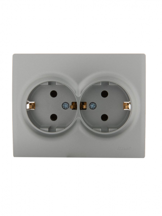 Фотография товара 'Lezard 742-4300-127 VESNA Розетка двойная с/з керамика'