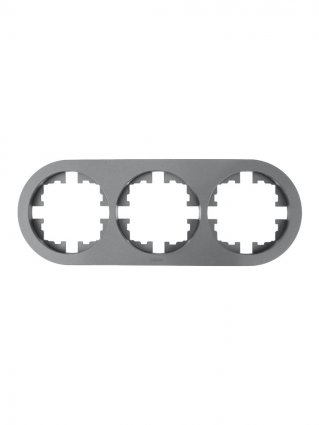 Фотография товара 'Lezard 744-7400-148 OSEN Рамка 3-ая б/вст серый матовый круглая'