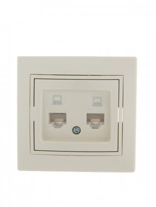 Фотография товара 'Lezard MIRA Розетка компьютерная двойная, 701-0303-141'