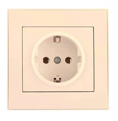 Фотография товара 'Lezard RAIN Розетка с заземлением керамика, 703-0303-122'