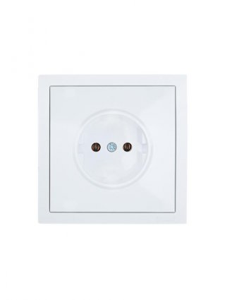 Фотография товара 'Lezard 704-0288-121BQC ZIMA Розетка б/з ПБТ белая безвинтовой зажим/клемма'