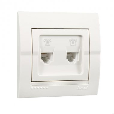 Фотография товара 'Lezard DERIY Розетка телефонная двойная, 702-0202-138'
