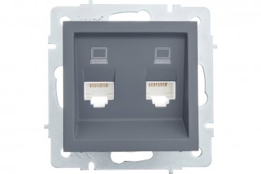 Фотография товара 'Lezard 742-3488-141 VESNA Розетка компьютерная двойная'