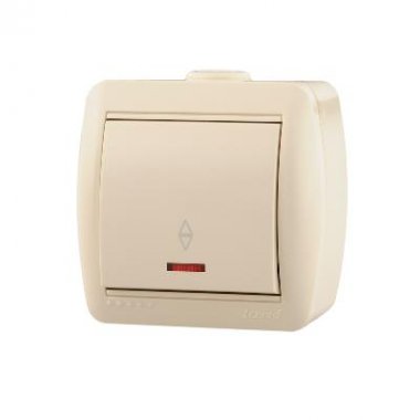 Фотография товара 'Lezard NATA Выключатель проходной с подсветкой, 710-0300-114'