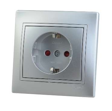 Фотография товара 'Lezard MIRA Розетка с защитой от детей керамика, 701-1010-124'