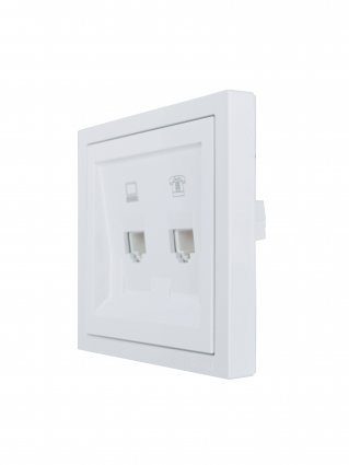 Фотография товара 'Lezard 704-0288-143 ZIMA Розетка компьютер+телефон'