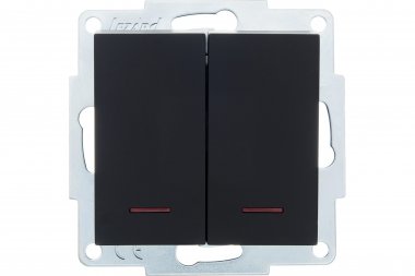 Фотография товара 'Lezard VESNA Выключатель двойной с подсветкой, 742-4288-112'