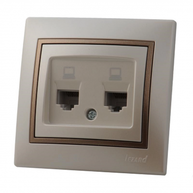 Фотография товара 'Lezard 701-3031-141 MIRA Розетка компьютерная двойная'