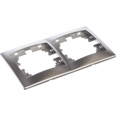 Фотография товара 'Lezard 701-1212-147 MIRA Рамка 2-ая горизонтальная метал синий со вставкой'