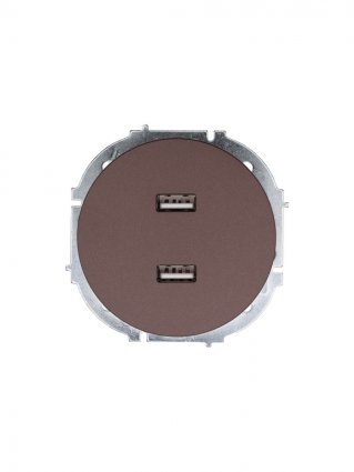 Фотография товара 'Lezard 743-7388-192 OSEN Розетка 2-ая USB разъем шоколад'