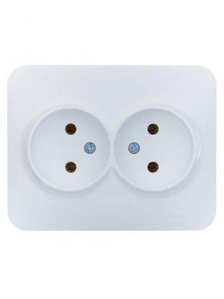 Фотография товара 'Lezard 7081-0200-128B ASTI Розетка двойная б/з ПБТ'