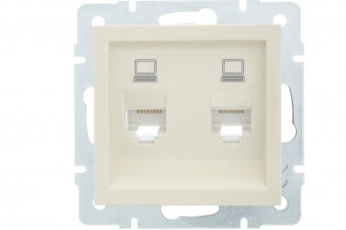 Фотография товара 'Lezard 742-0388-141 VESNA Розетка компьютерная двойная'