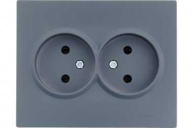 Фотография товара 'Lezard 742-3400-128 VESNA Розетка двойная б/з керамика'