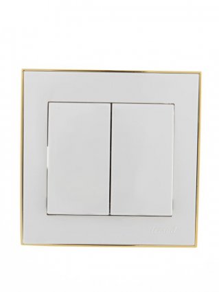 Фотография товара 'Lezard RAIN Выключатель двойной, 703-0226-101'