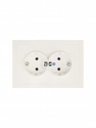 Фотография товара 'Lezard 704-9000-127BQC ZIMA Розетка 2-ая с/з ПБТ'