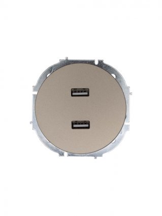 Фотография товара 'Lezard 743-3788-192 OSEN Розетка 2-ая USB разъем титан'